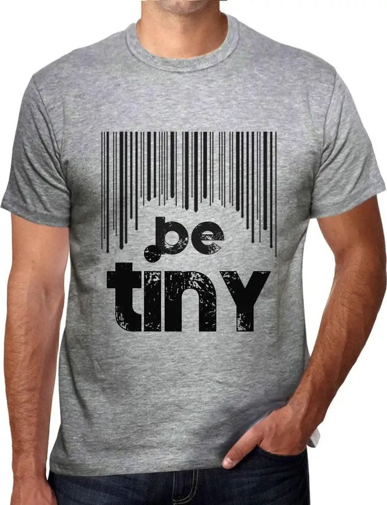 Herren Grafik T-Shirt Barcode ist winzig – Barcode Be Tiny – Öko-Verantwortlich Vintage Jahrgang Kurzarm Lustige Druck Geburtstag Geschenk Mann