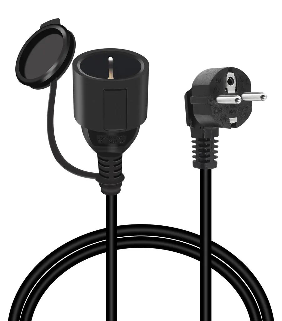 Rallonge 1m étanche IP44 contre poussière pour travaux intérieur et extérieur