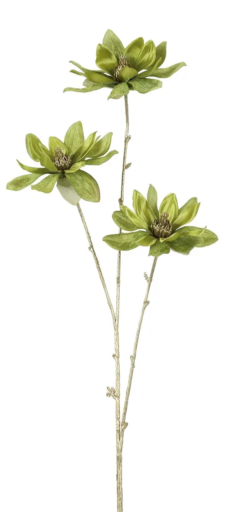 Fleur artificielle Magnolia décorative vert or 81cm pour grand vase