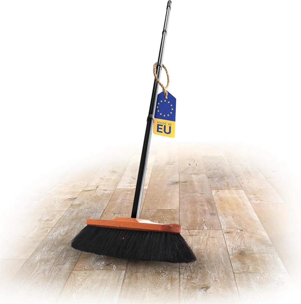 Balai pour parquet et sols stratifiés avec manche robuste - Pack de 4