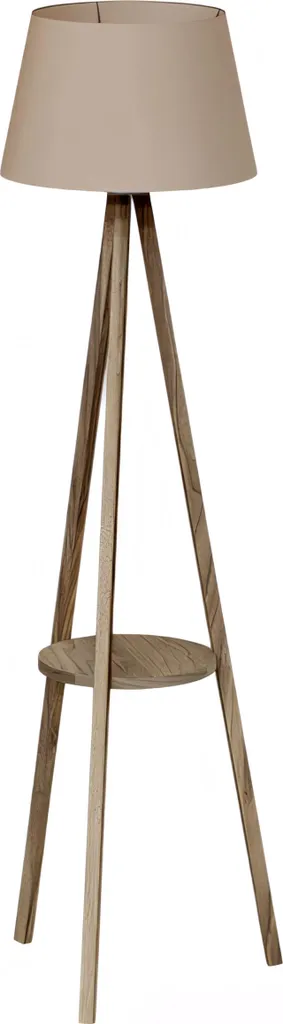 Lampadaire étagère en bois beige luminaire de salon moderne et pratique