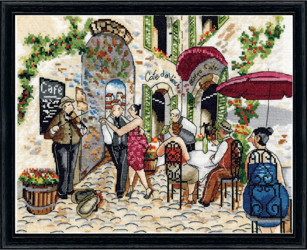 Point de croix compté Cafe Dance Design Works kit broderie décoratif