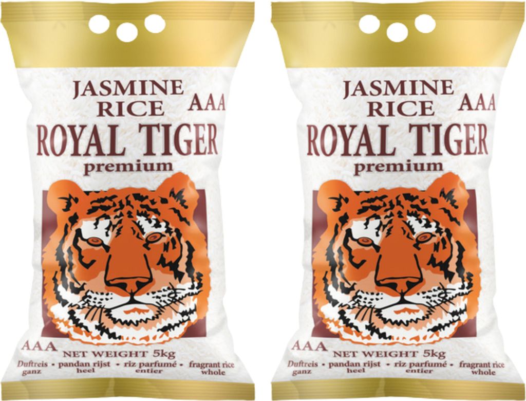Royal Tiger Jasminreis Duftreis, 2x 5kg Beutel, Jasmin-Reis Produktbild 