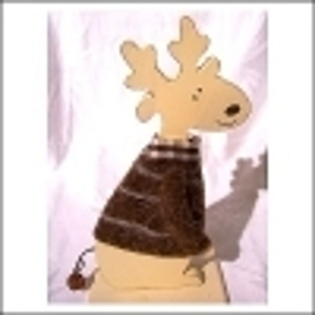 Holz Elch mit Wollpullover sortiert