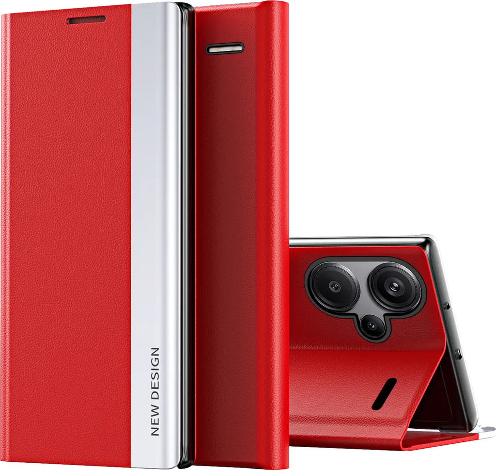 Custodia Rossa Xiaomi Redmi Note 13 Pro+: Protezione e Stand Video