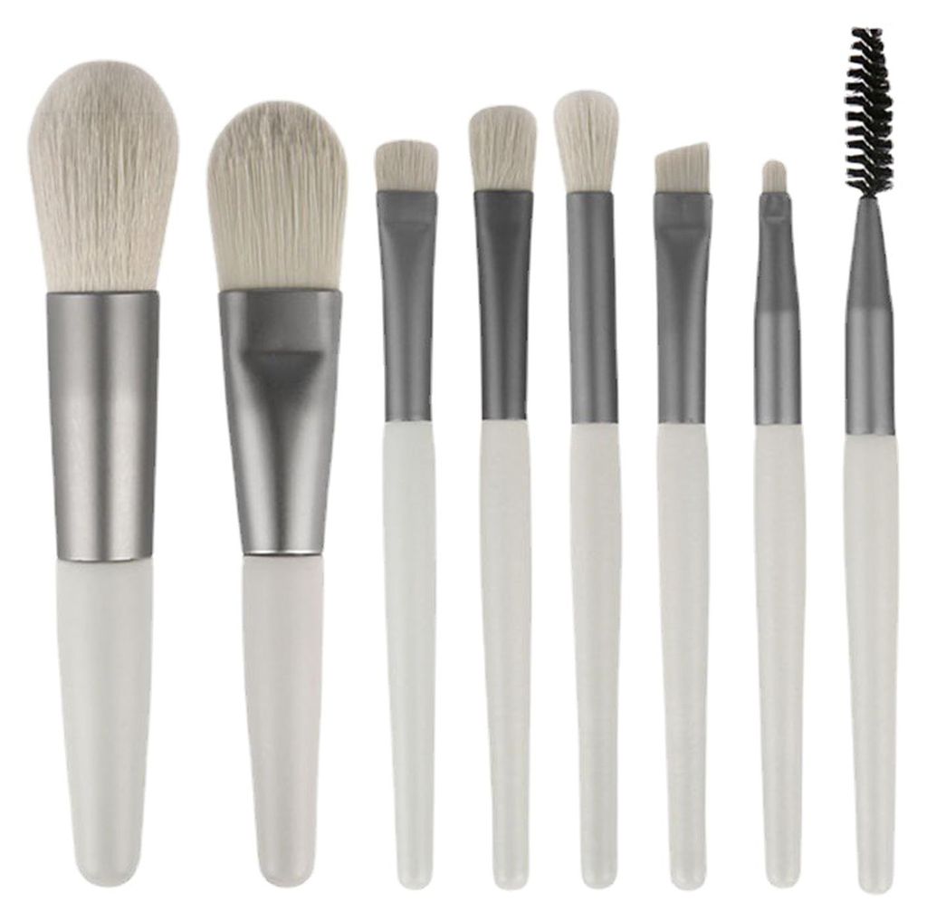 8-teiliges Make-up-Pinselset: Rougepinsel, Foundationpinsel, Lidschattenpinsel, Halo-Pinsel, Nasenschattenpinsel, Augenbrauenpinsel, Lippenpinsel, ...