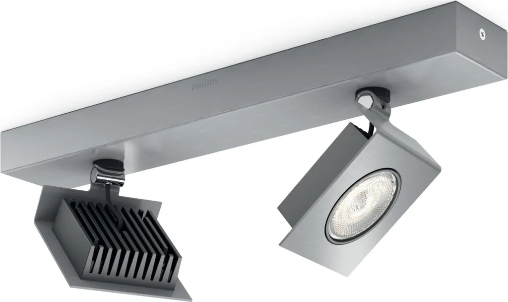 Spot LED orientable double Philips Metrys en aluminium, éclairage durable