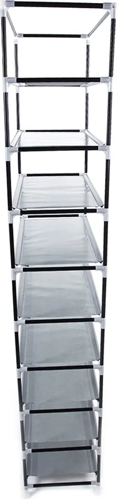 Range-chaussures Vertical 10 Couches avec Housse de Protection Grise