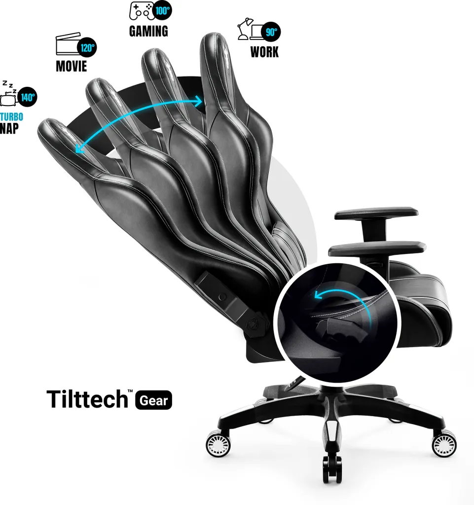 Siège Gaming Ergonomique Diablo X-One 2.0 Accoudoirs et Coussins Pro - 5