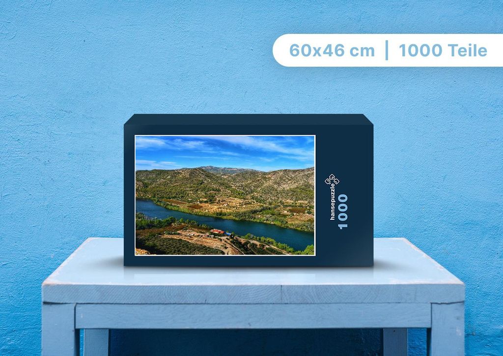 hansepuzzle 100545 - Fluss Puzzle, 1000 Teile, Natur, 60,0 x 46,0cm mit hochwertiger Aufbewahrung, Kartonbox und wiederverschließbarem Beutel