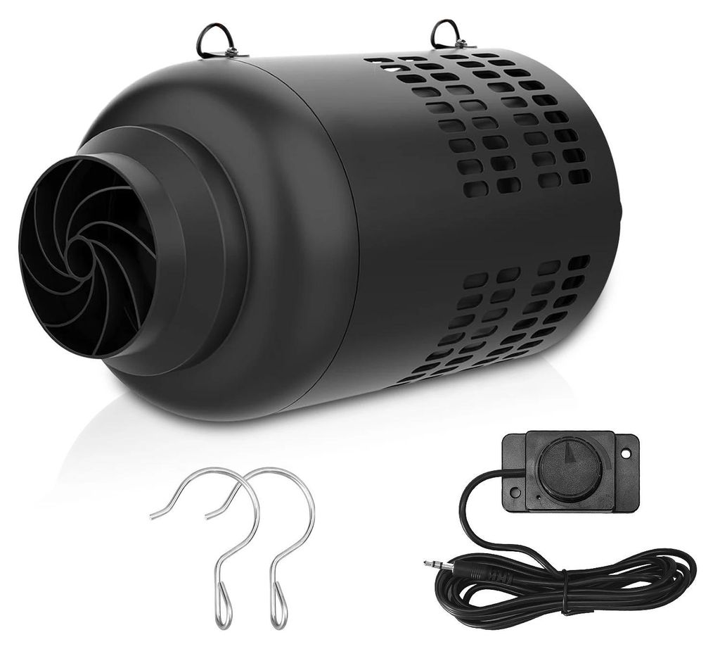2‐in‐1 Filterlüfter - FAN45 - EC‐Motor - 100–240 V - 3300 U/min - ≤32 dB - Für 10/12,5 cm Kanäle - Wechselbarer Filter - schwarz