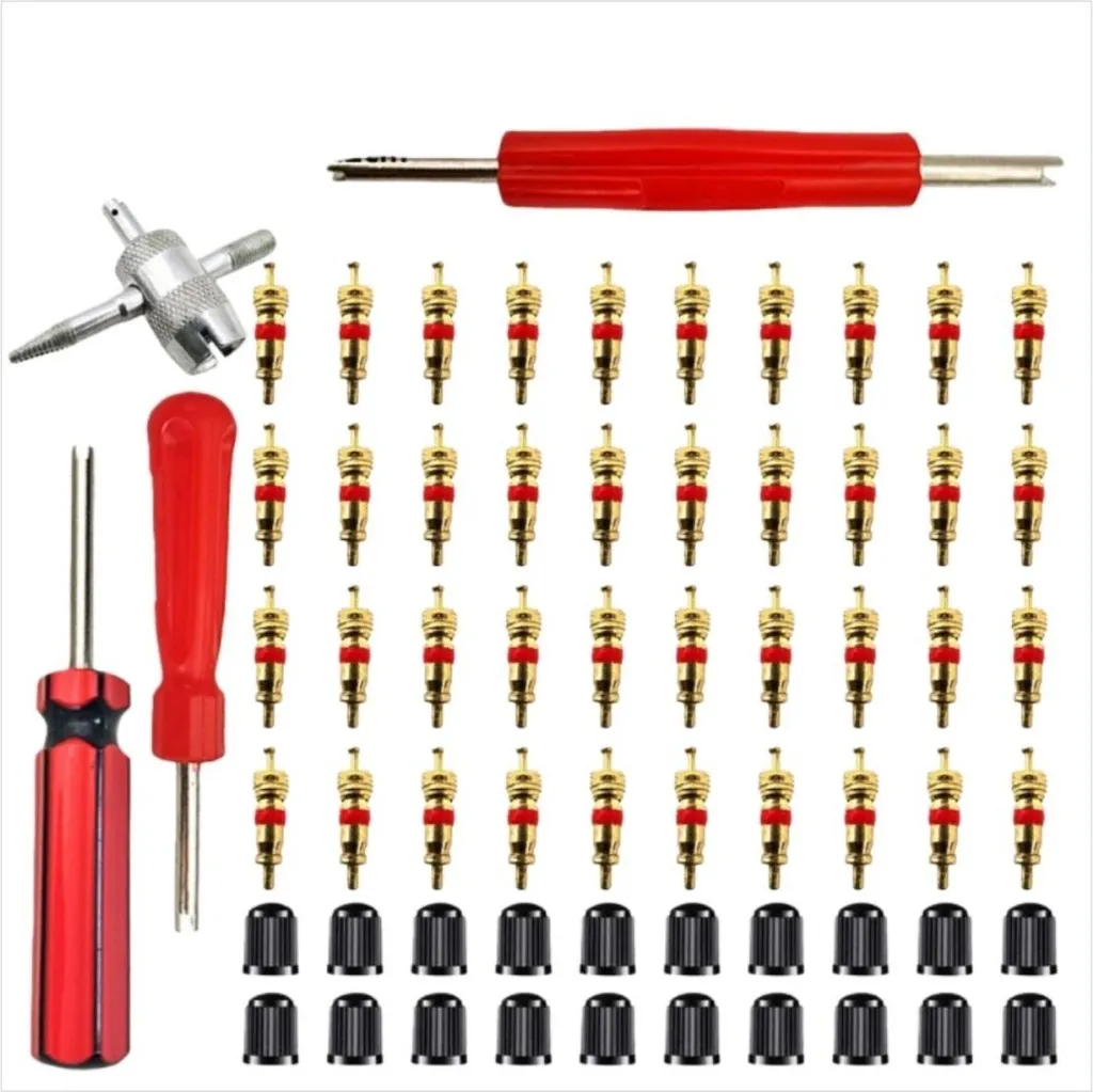 Set di 100 utensili per la rimozione delle valvole dei pneumatici, utensile per la rimozione del nucleo della valvola, utensile di riparazione con 100 | Leroy Merlin