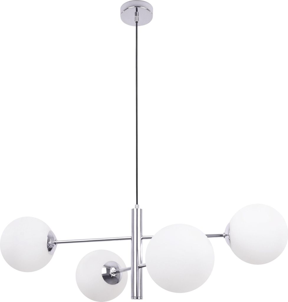 Glamour Loft Hängelampe – Elegante Deckenlampe Kronleuchter mit Glas Kugeln für Wohnzimmer, Schlafzimmer und Gästezimmer