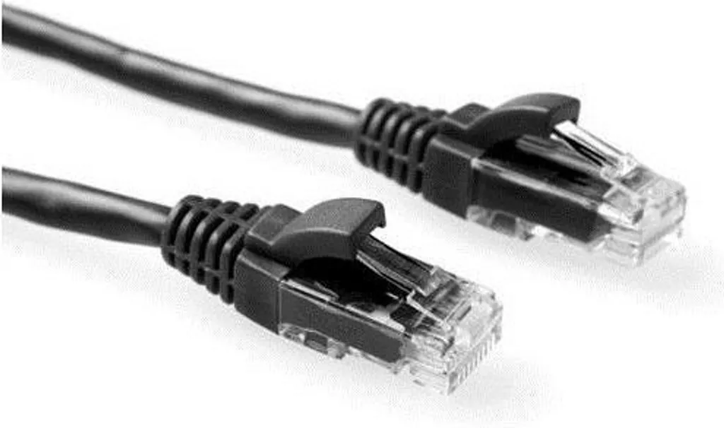 Cavo Rete ACT CAT5E UTP Nero 1,5 Metri - Alta Qualità Component Level