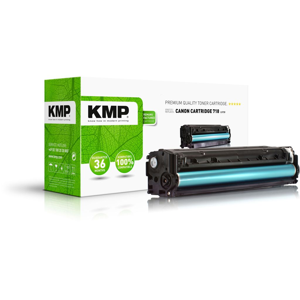 KMP C-T19 Toner schwarz kompatibel mit Canon 718 BK
