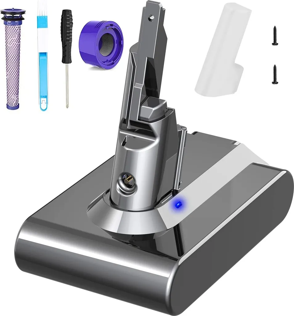 Batterie V7 4000mAh pour Dyson V7 Animal Motorhead et Fluffy 21.6V