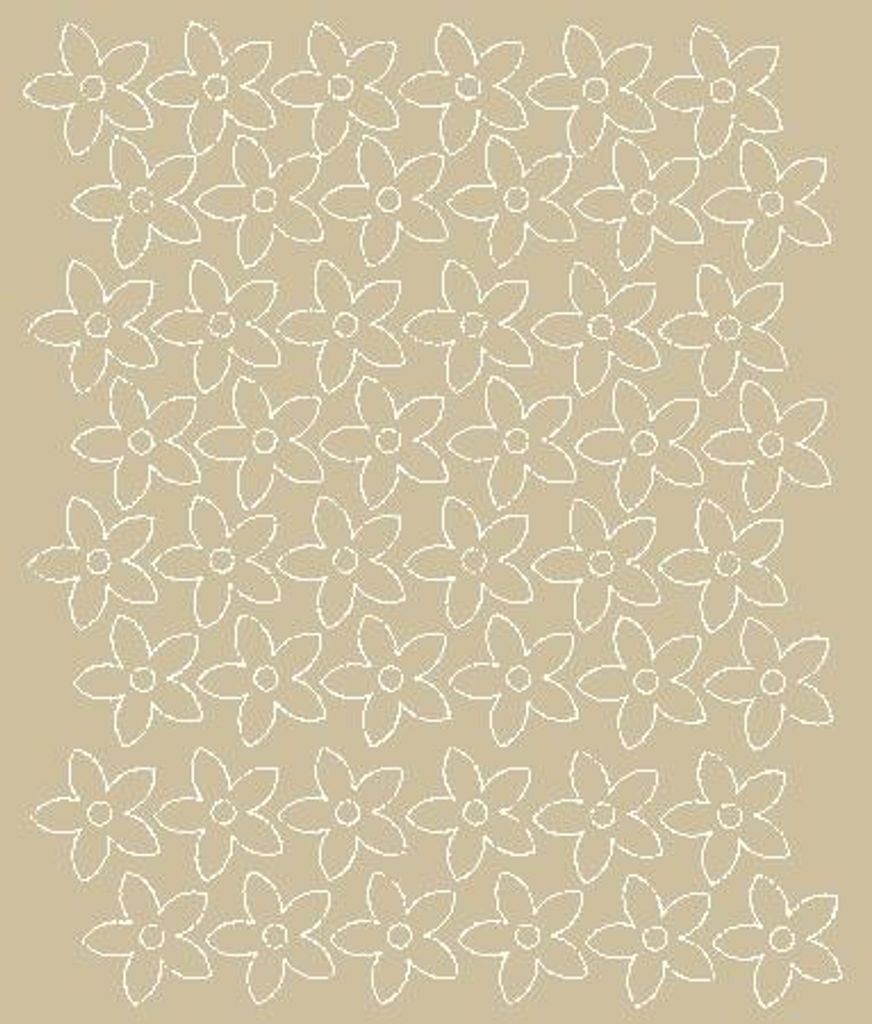 Wandaufkleber Blumen 3 cm Blumen 48 Stück beige glänzend.