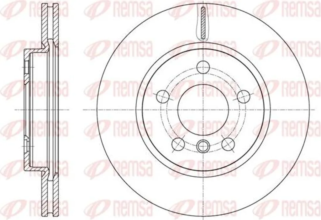 Éliminez les vibrations : Disque de frein REMSA 61617.10 pour Mini Cooper