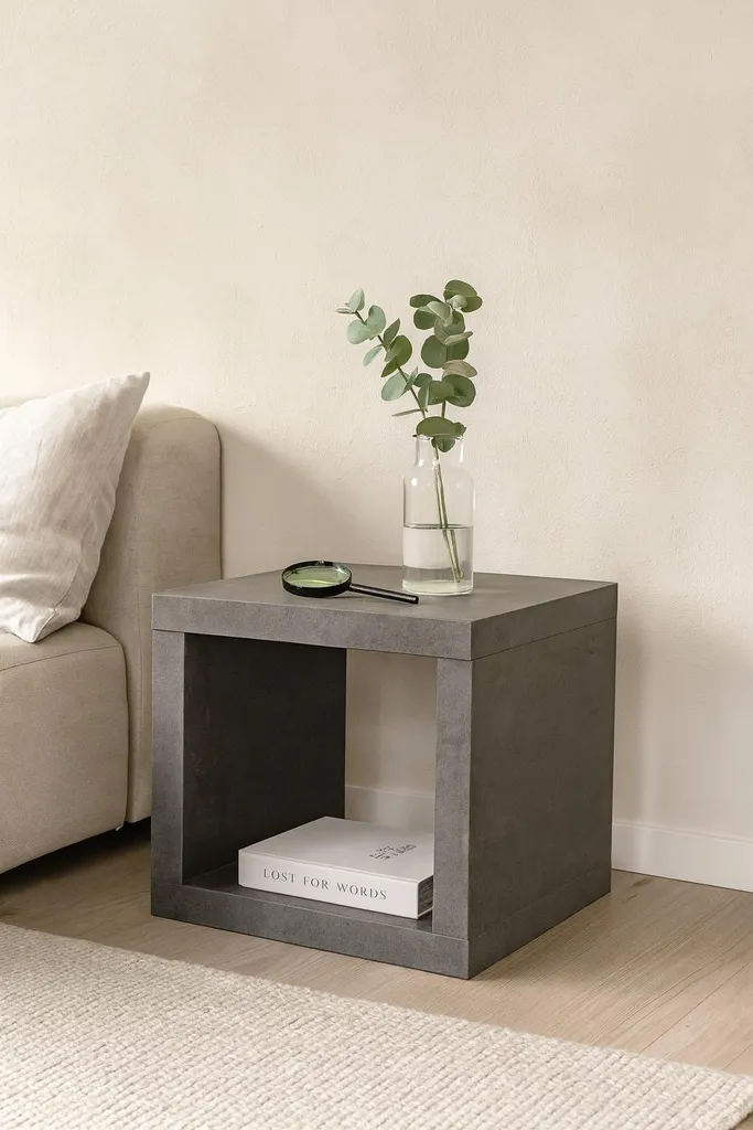 Étagère murale cube graphite 26cm pour exposer vos objets de déco - 2