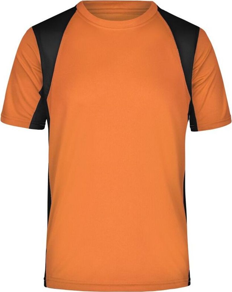 Men's Running-T Funktionelles Laufshirt orange/black, Gr. M