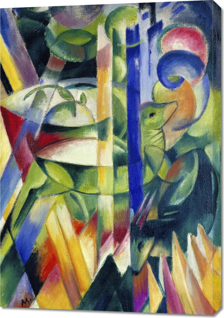 Tableau 70x100 cm Les Petites Chèvres de Montagne par Marc Vintage