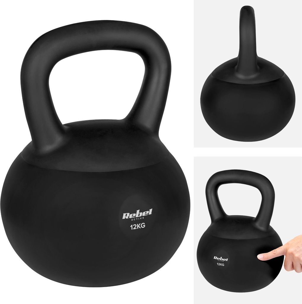 RBA-2333 Soft Kettlebell Active 12 kg, nero Immagine del prodotto 