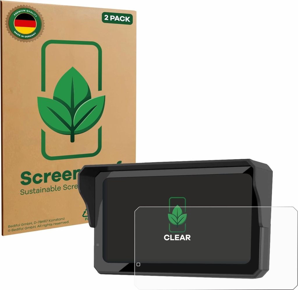 2x ScreenLeaf Schutzfolie für Carpuride W602BS Pro nachhaltiger Displayschutz Display Schutz Folie Klar Transparent