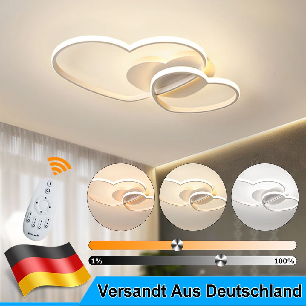LED Deckenleuchte Deckenlampe Wohnzimmer 20-72W Badleuchte Dimmbar Küchen Lampe 