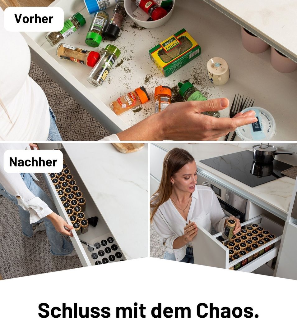 24er Set- DECO HAUS Gewürzgläser mit bambusdeckel Produktbild 6