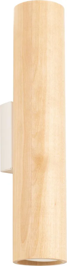 Applique Murale LINO 2xGU10 10W Bois et Acier Sollux Lighting 30x8x6cm