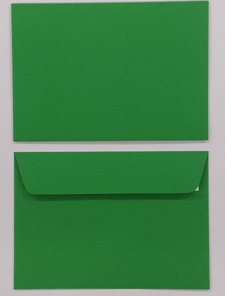 50 Stück farbige Premium Briefumschläge Briefhüllen Kuvert, Caribic Grasgrün (UMS-781) DIN C6 (114 x 162 mm), ohne Fenster, haftklebend, 90g/m...