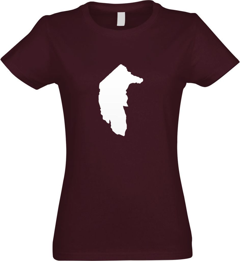 Kiwistar - T-Shirt tailliert - Damen - Burgund - Australian Territory - Australien - mit Motiv Bedruckt - Funshirt Design - Sport - Freizeit - Dame...
