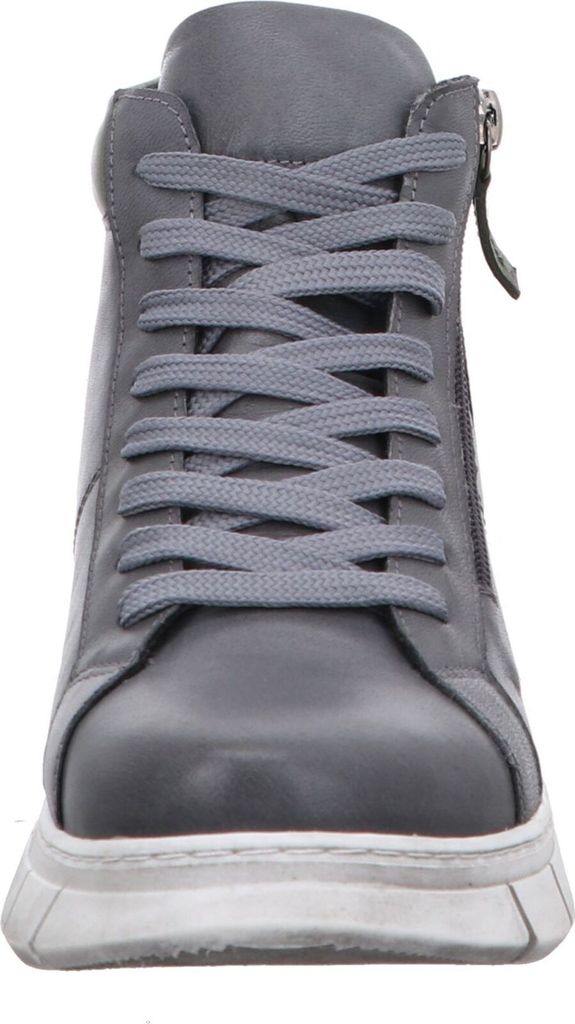 Gemini Damen Stiefelette High Top Sneaker Leder Reißverschluss 340240-02, Größe:39 EU, Farbe:Grau