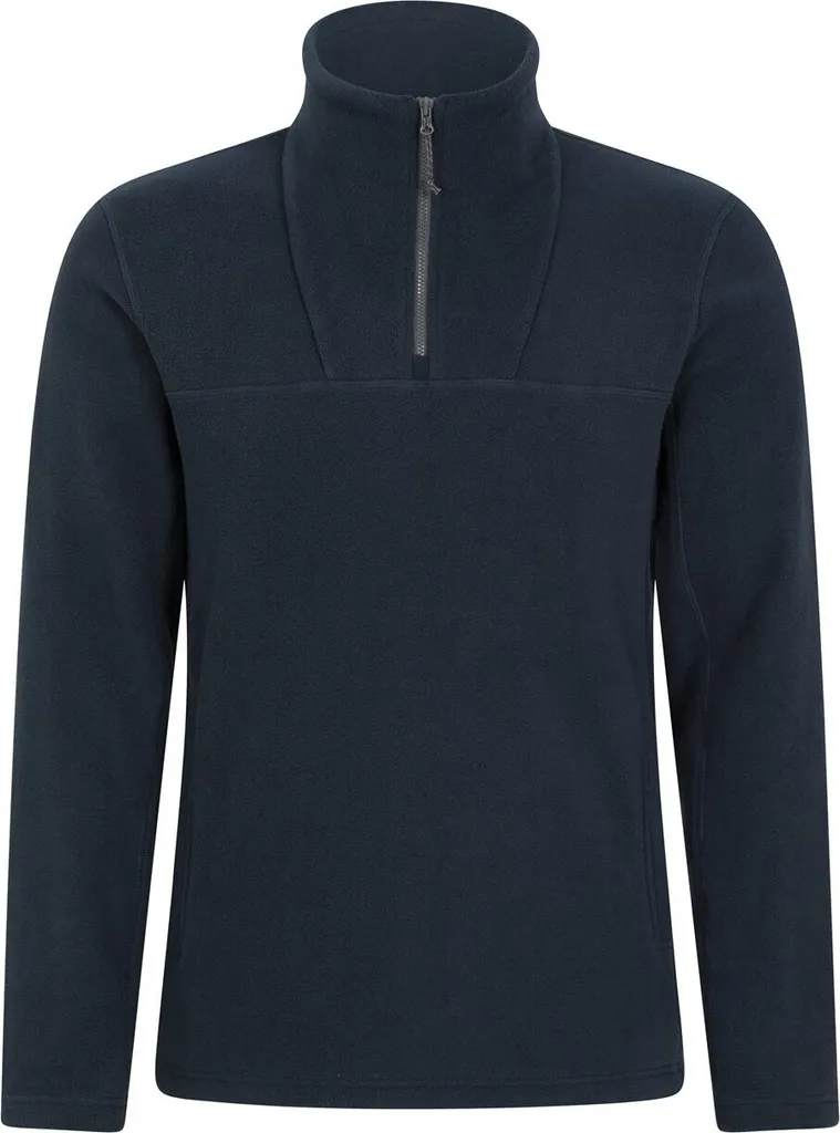 Sweat polaire homme col zippé Mountain Warehouse Cedar Bleu Taille XXS