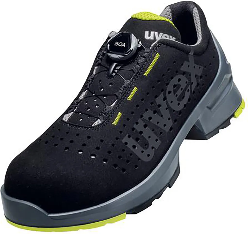 Chaussures basses uvex 1 S1 noir et jaune largeur 11 taille 40 robustes