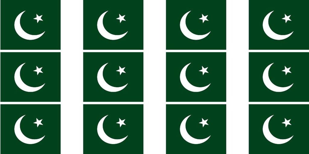 Mini Aufkleber Set - Pack glatt - 50x31mm - selbstklebender Sticker - Pakistan - Flagge / Banner / Standarte fürs Auto, Büro, zu Hause und die Sc...
