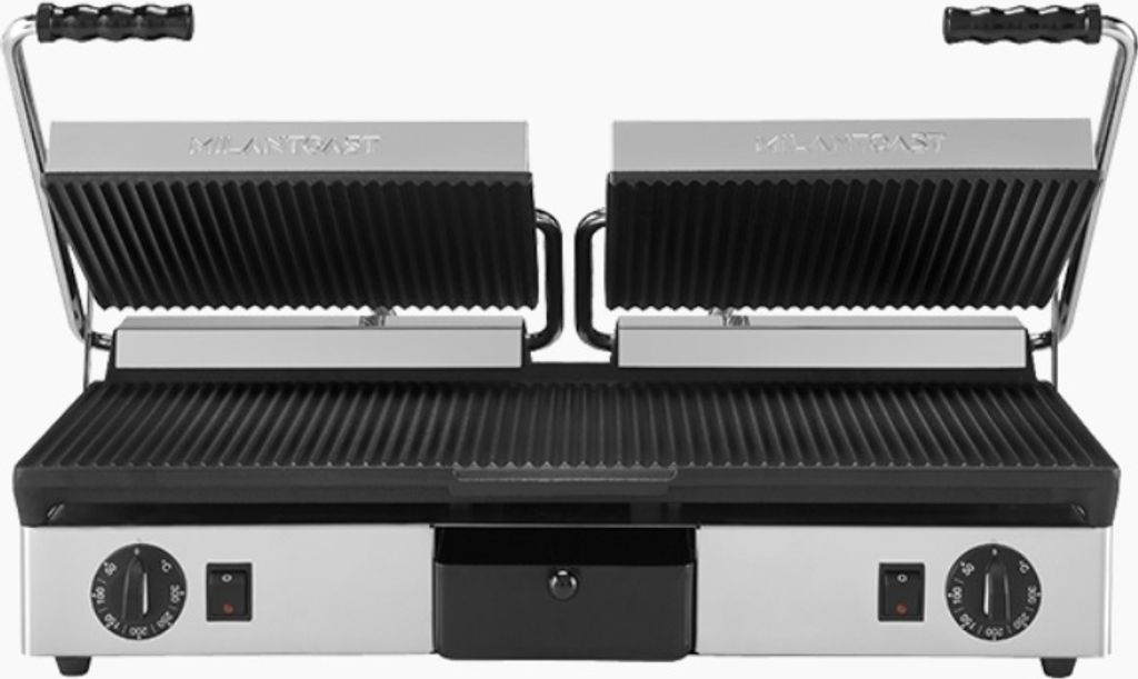 MILANTOAST-Doppelrippen-Gusseisenplatte 220-240 V 50/60 Hz 3,5 kW
