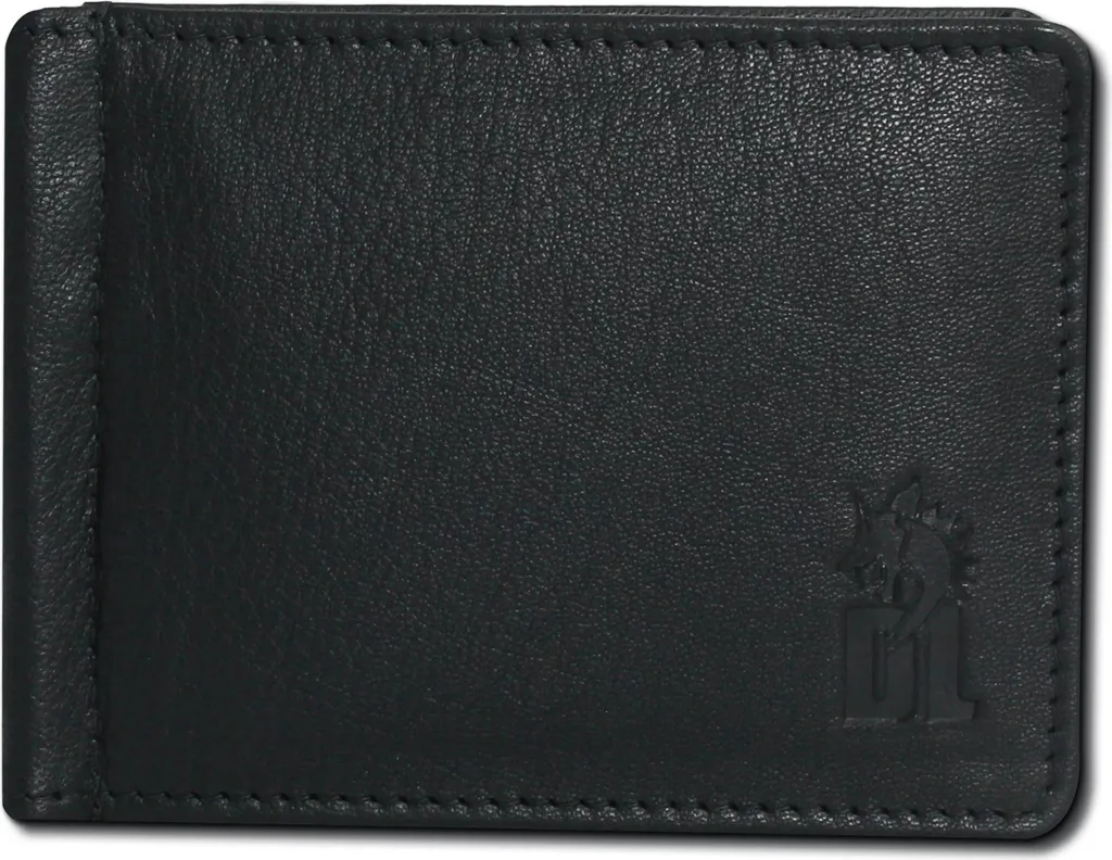 DragonLeather OPT121S Portafoglio Sottile Uomo Pelle 9.5x11cm