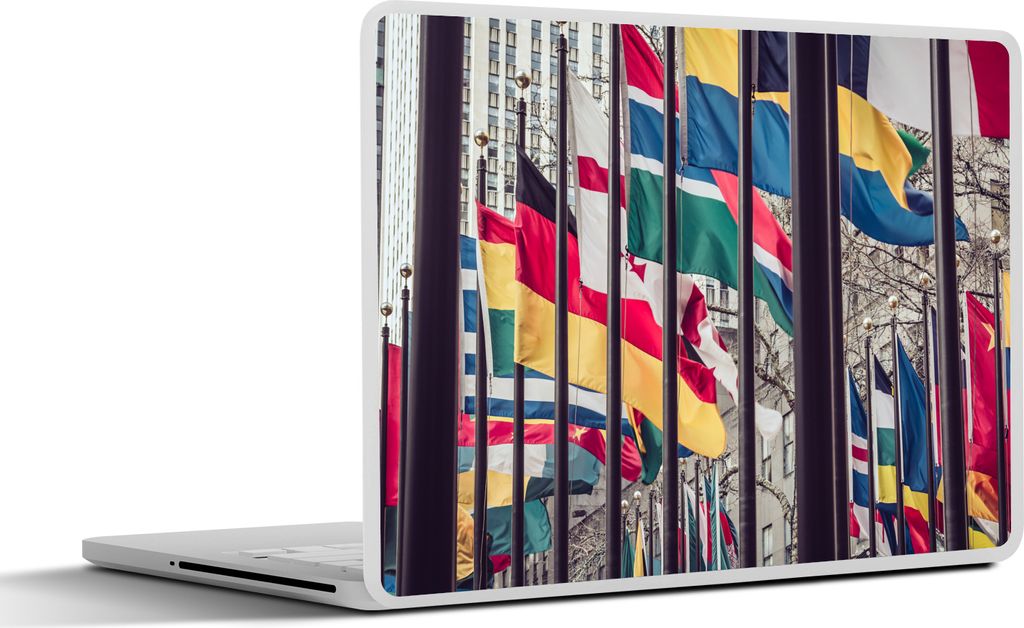 MuchoWow Laptop Aufkleber Sticker Cover Nationale Flaggen der verschiedenen Länder 30x21 cm - Sticker für Laptop - Selbstklebend