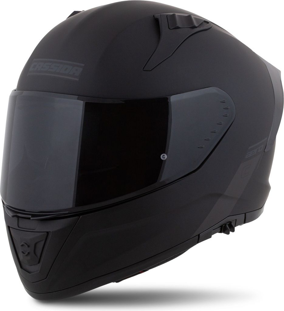 Integralhelm Schutzhelm Crosshelm Cassida AERO Solid black matt gray Größe 2XL