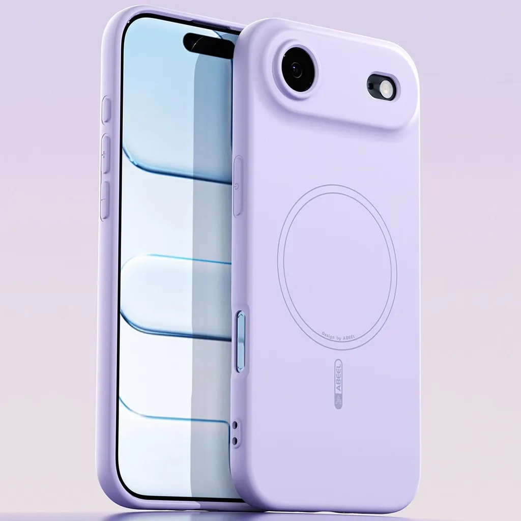 Custodia magnetica per iPhone Air, compatibile con MagSafe, in silicone liquido, antiurto e antigraffio Viola