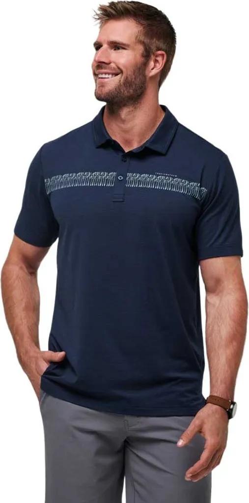 Travis Mathew Mood Lighting Polo à manches courtes Bleu Marine Taille M