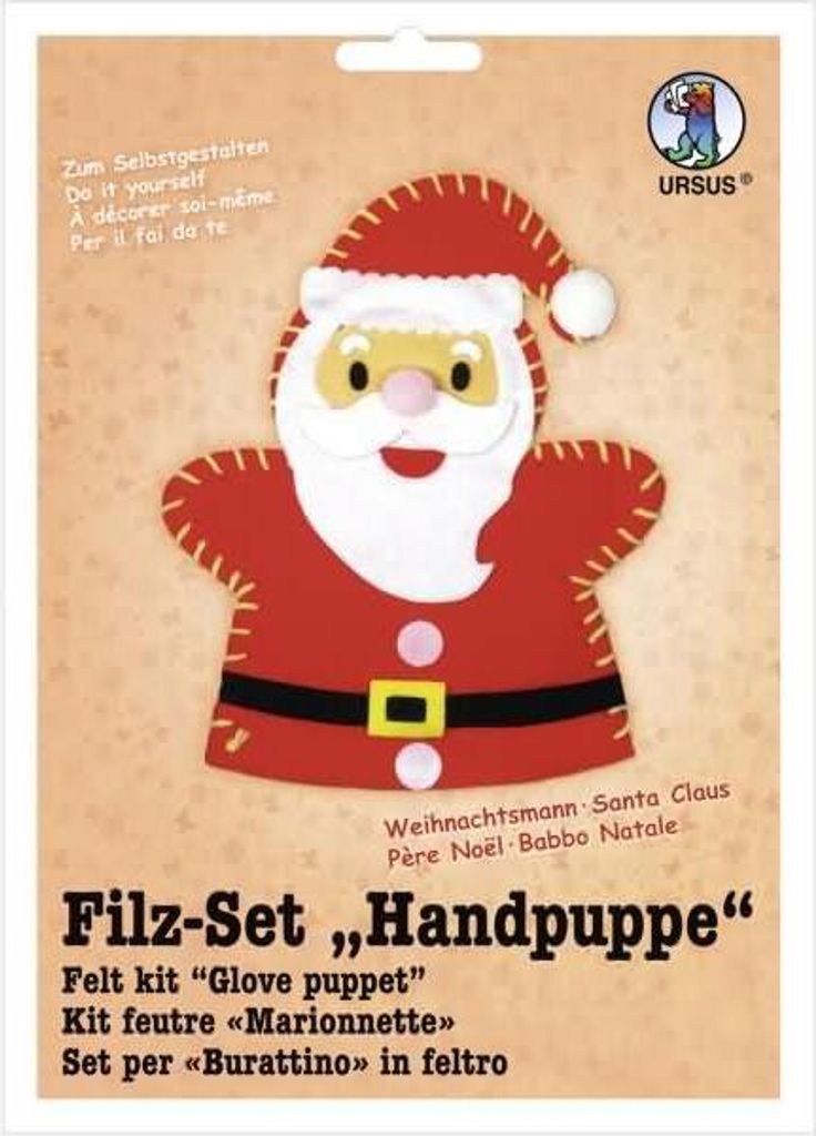 Filz-Set Handpuppe Weihnachtsmann