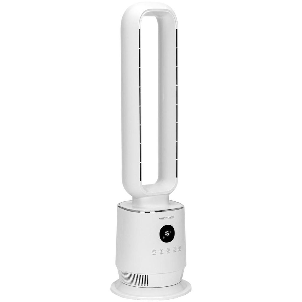 ProfiCare Ventilator leise | flügelloser Turmventilator | Schwenkfunktion | 86cm | inkl. Fernbedienung | Fan | Timer | PC-TVL 3152 weiß