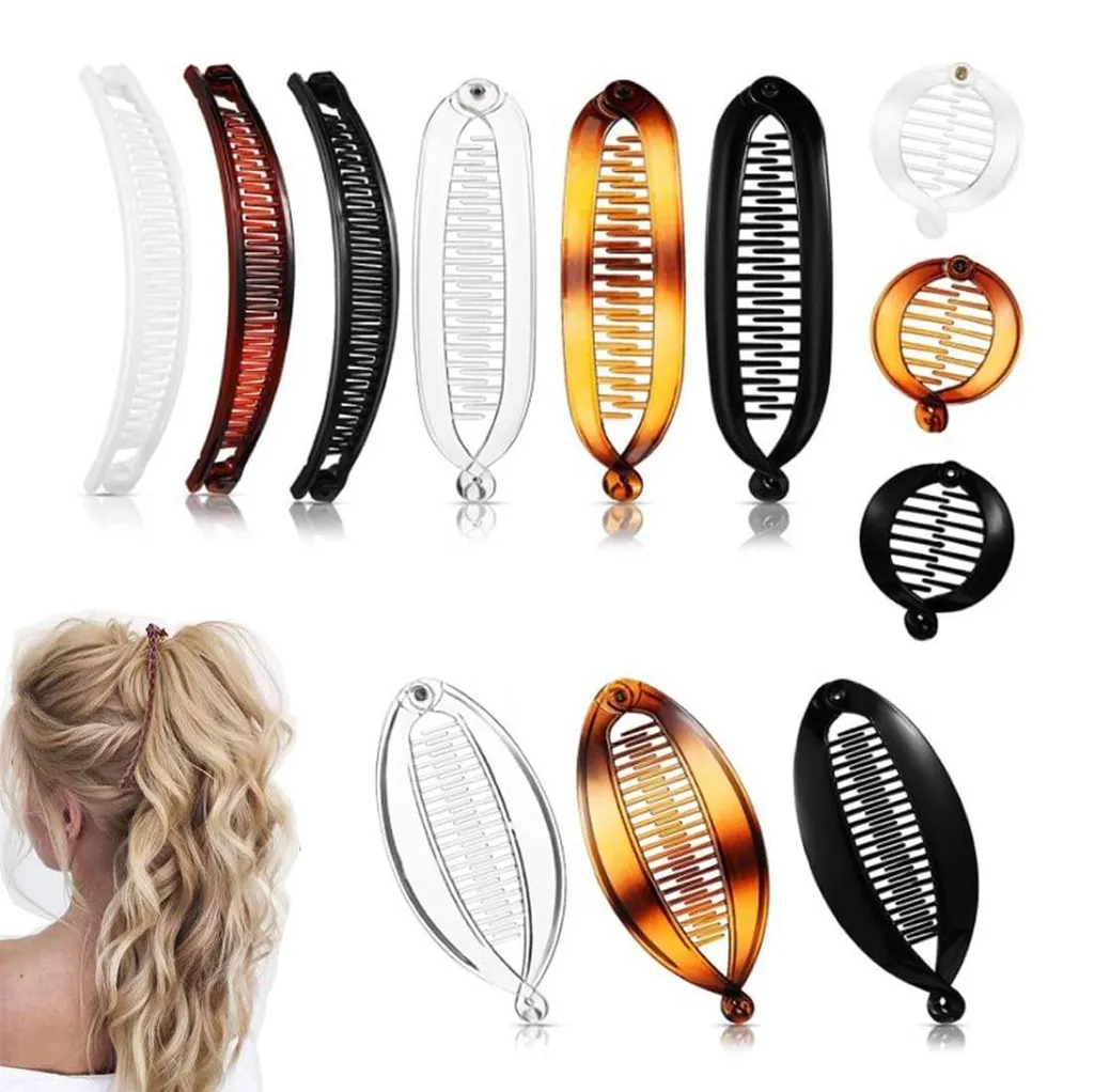 Pinces Bananes Antidérapantes et Épingles à Cheveux - Peigne Souple x11