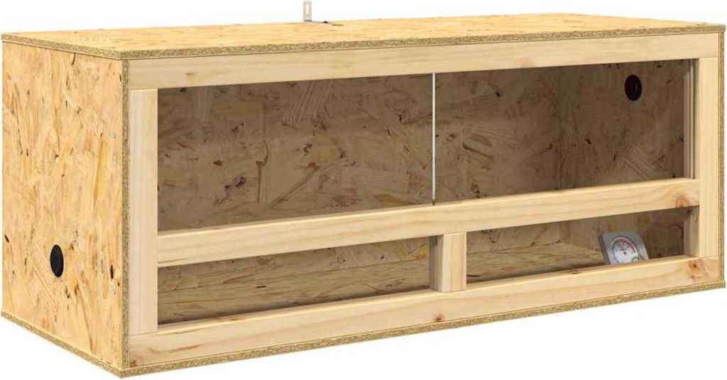 vidaXL Terrario marrone 100 x 40 x 40 cm OSB Immagine del prodotto 