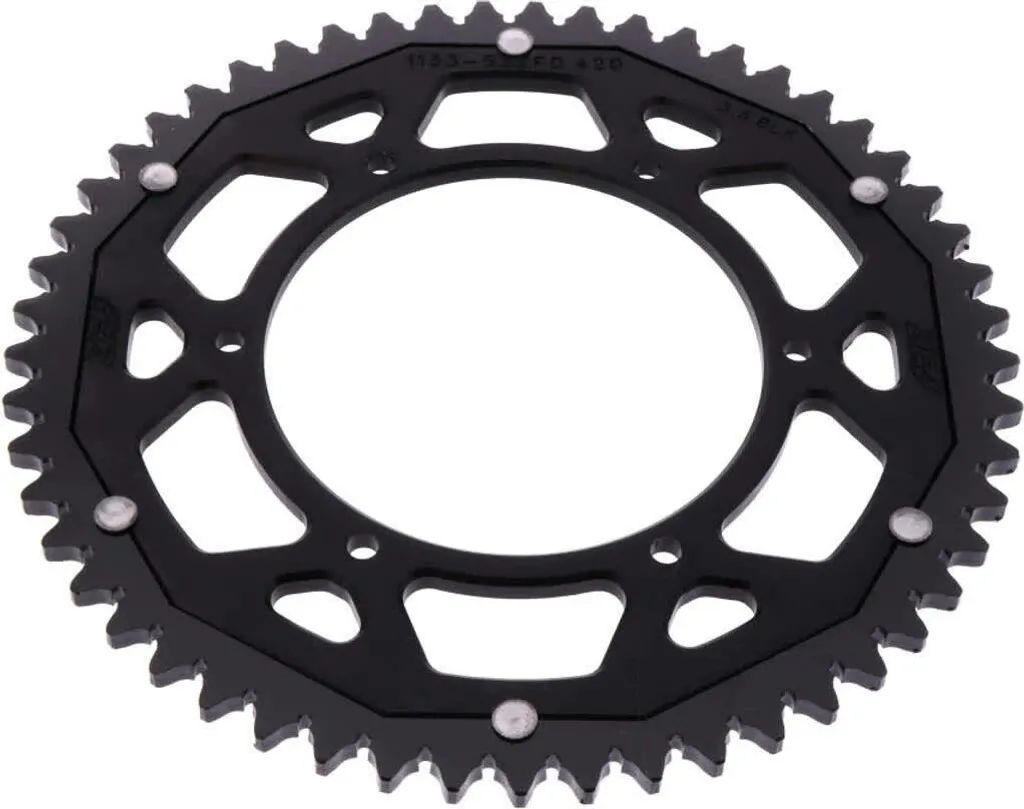 Pignon ZF 53 dents 420 noir ZFD-1133-53-BLK pour chaîne de moto