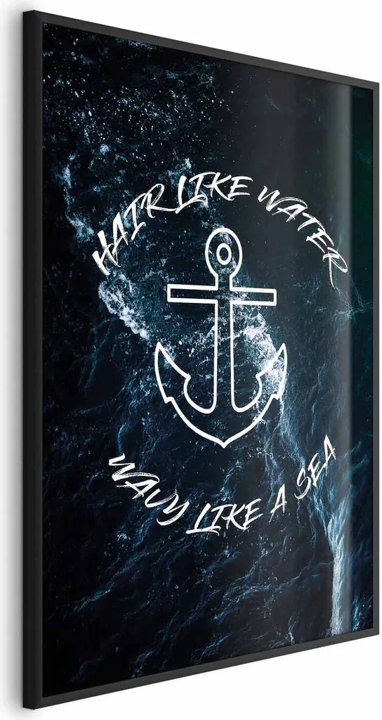 Poster 60x90 Like Water con Cornice Nera | Stampa d'Arte Senza Bordi