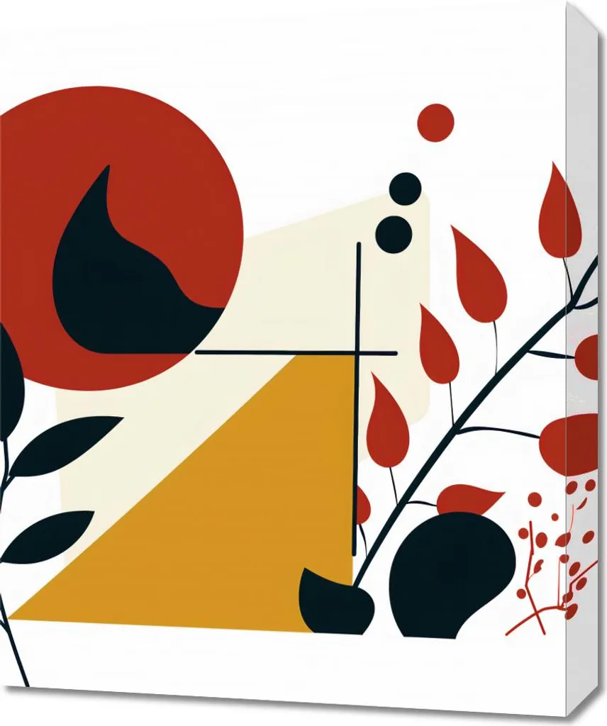 Offerta Quadro Fuoco e Flora 50x60 | Stampa su Tela Alta Qualità