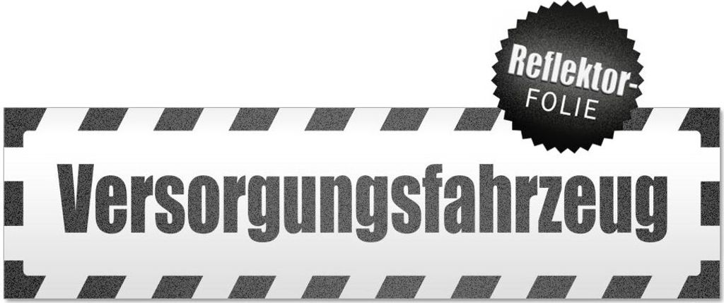 Versorgungsfahrzeug gestreift Magnetschild Schild magnetisch